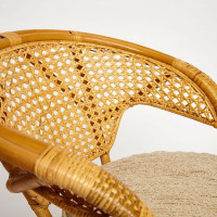 Террасный комплект Tetchair PELANGI стол со стеклом, 2 кресла, без подушек, ротанг 13345