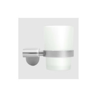 Подстаканник Solinne Mirror одинарный, хром, стекло-сатин B-82704 2546.145