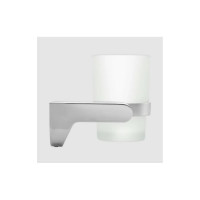 Подстаканник Solinne Mirror одинарный, хром, стекло-сатин B-82704 2546.145