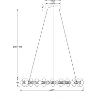 Подвесной светильник MAYTONI Tessara 68 LED MOD081PL-L60G3K