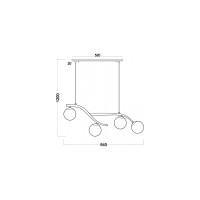 Подвесной светильник Freya E27, 60 Вт FR8014PL-04BS