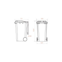 Мусорный контейнер Дигрус 240 л., желтый 24.С29-Ж/Д