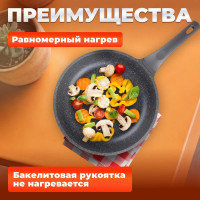 Алюминиевая сковорода PERFECTO LINEA Grey 24 см 55-240111