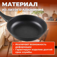 Алюминиевая сковорода PERFECTO LINEA Black Induction 28 см 55-281013