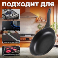 Алюминиевая сковорода PERFECTO LINEA Black Induction 28 см 55-281013