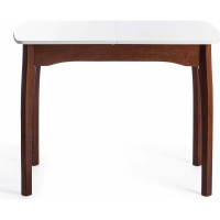 Стол Tetchair CATERINA бук, мдф, 100+30x70x75, коричневый, белый 15856