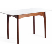 Стол Tetchair CATERINA бук, мдф, 100+30x70x75, коричневый, белый 15856