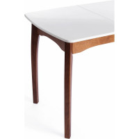 Стол Tetchair CATERINA бук, мдф, 100+30x70x75, коричневый, белый 15856