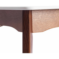 Стол Tetchair CATERINA бук, мдф, 100+30x70x75, коричневый, белый 15856