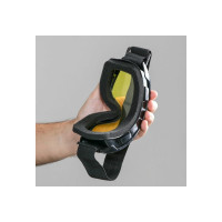 Очки-маска для езды на мототехнике СИМАЛЕНД черные, стекло двухслойное желтое, 3734831