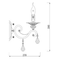 Настенный светильник (бра) MAYTONI Grace 1хE14x60 W RC247-WL-01-R