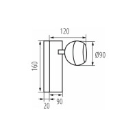 Светильник KANLUX GALOBA W 1xGU10 B неинтегрированный 33673
