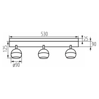 Настенно-потолочный спот KANLUX GALOBA EL-3I W 33676