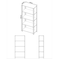 Стеллаж ООО Металекс Metalex AIR 1800x800x500 5 полок SMAV188050