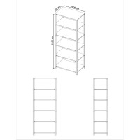 Стеллаж ООО Металекс Metalex AIR 2000x1000x500 6 полок SMAVI201050