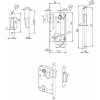 Пластиковая защелка под цилиндр PALIDORE L2085 АВ бронза 98760326