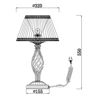 Настольный светильник MAYTONI Grace 1хE14x40 W RC247-TL-01-R