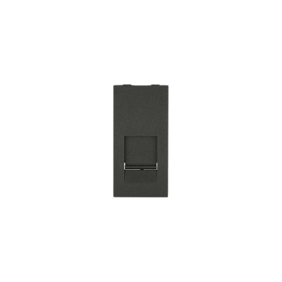 Накладка для телефонной/компьютерной розетки LK Studio RJ 45x22.5мм черный бархат LK45 853108-1