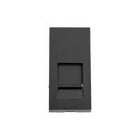 Накладка для телефонной/компьютерной розетки LK Studio RJ 45x22.5мм черный бархат LK45 853108-1