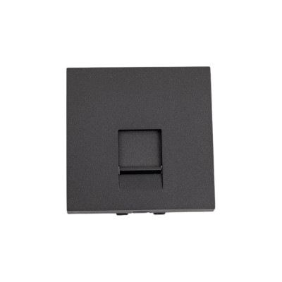 Накладка для телефонной/компьютерной розетки LK Studio RJ 45x45мм черный бархат LK45 853208-1