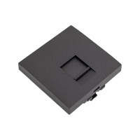 Накладка для телефонной/компьютерной розетки LK Studio RJ 45x45мм черный бархат LK45 853208-1