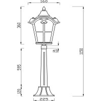 Уличный фонарь (столб) MAYTONI Albion O413FL-01BZ1