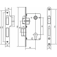 Замок PALIDORE 9171С PB золото блестящее 98760143