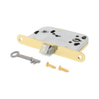 Защёлка с фиксатором Аллюр 2014 PB золото, для финских дверей, б/о 14362