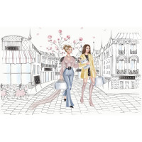 Фотообои ООО Ортограф Девушки в городе 3.93x2.7 м OF_34629