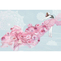 Фотообои ООО Ортограф Цветочный шлейф 3.93x2.7 м OF_34632