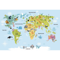 Фреска ООО Ортограф Детская карта 3 4x2.7 м FX_33741