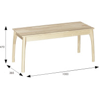 Скамья для прихожей Мебелик массив, каркас лак 7558