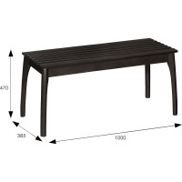 Скамья для прихожей Мебелик массив, каркас венге 7560