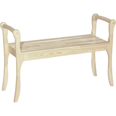 Скамья для прихожей с подлокотниками Мебелик массив каркас лак 7566