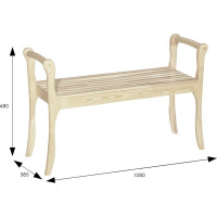 Скамья для прихожей с подлокотниками Мебелик массив каркас лак 7566