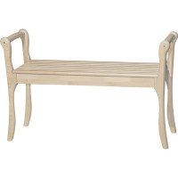 Скамья для прихожей с подлокотниками Мебелик массив каркас лак 7566