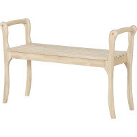 Скамья для прихожей с подлокотниками Мебелик массив каркас лак 7566