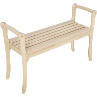 Скамья для прихожей с подлокотниками Мебелик массив каркас лак 7566