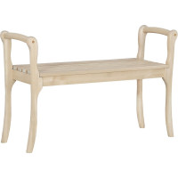 Скамья для прихожей с подлокотниками Мебелик массив каркас лак 7566