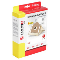 Мешки-пылесборники бумажные для пылесоса 5 шт + микрофильтр OZONE P-46