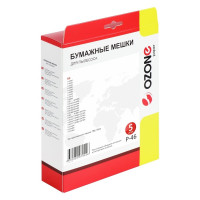 Мешки-пылесборники бумажные для пылесоса 5 шт + микрофильтр OZONE P-46