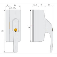 Оконный замок ABUS FO400N W EK белый 64800