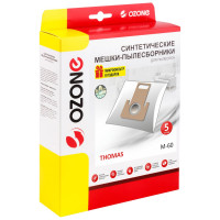 Мешки-пылесборники синтетические для пылесоса 5 шт + микрофильтр OZONE M-60