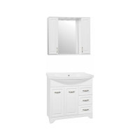 Зеркальный шкаф Style Line Олеандр-2 900/С, белый ЛС-00000242