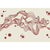 Фотообои ООО Ортограф Waves cranberry 3.93x2.7 м OF_34288