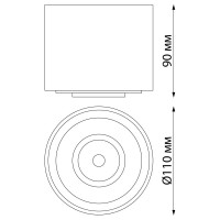 Накладной светодиодный светильник NOVOTECH LED, 18W, GESSO 358814