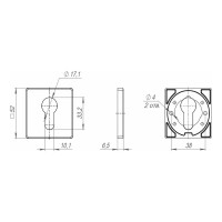 Ключевая накладка под цилиндр PALIDORE CWS graphit графит 98761032