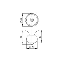 Ручка защелка AJAX 6082 PB-E кл./фик. золото 39533