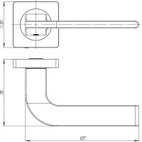 Раздельная ручка Ajax SPLINE JK GR-23 графит 44339