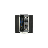 1-клавишный выключатель LK Studio с индикатором 45x45 (сх.1L) 16 A. 250 B серебристый металлик LK45 850903-1